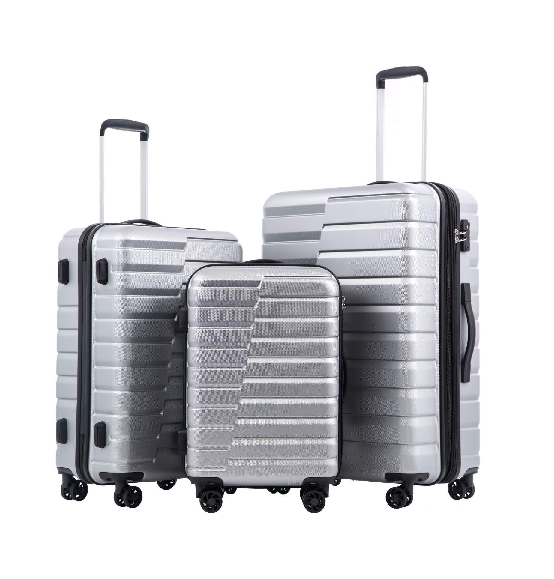 Coolife + Three-Piece Luggage Set
