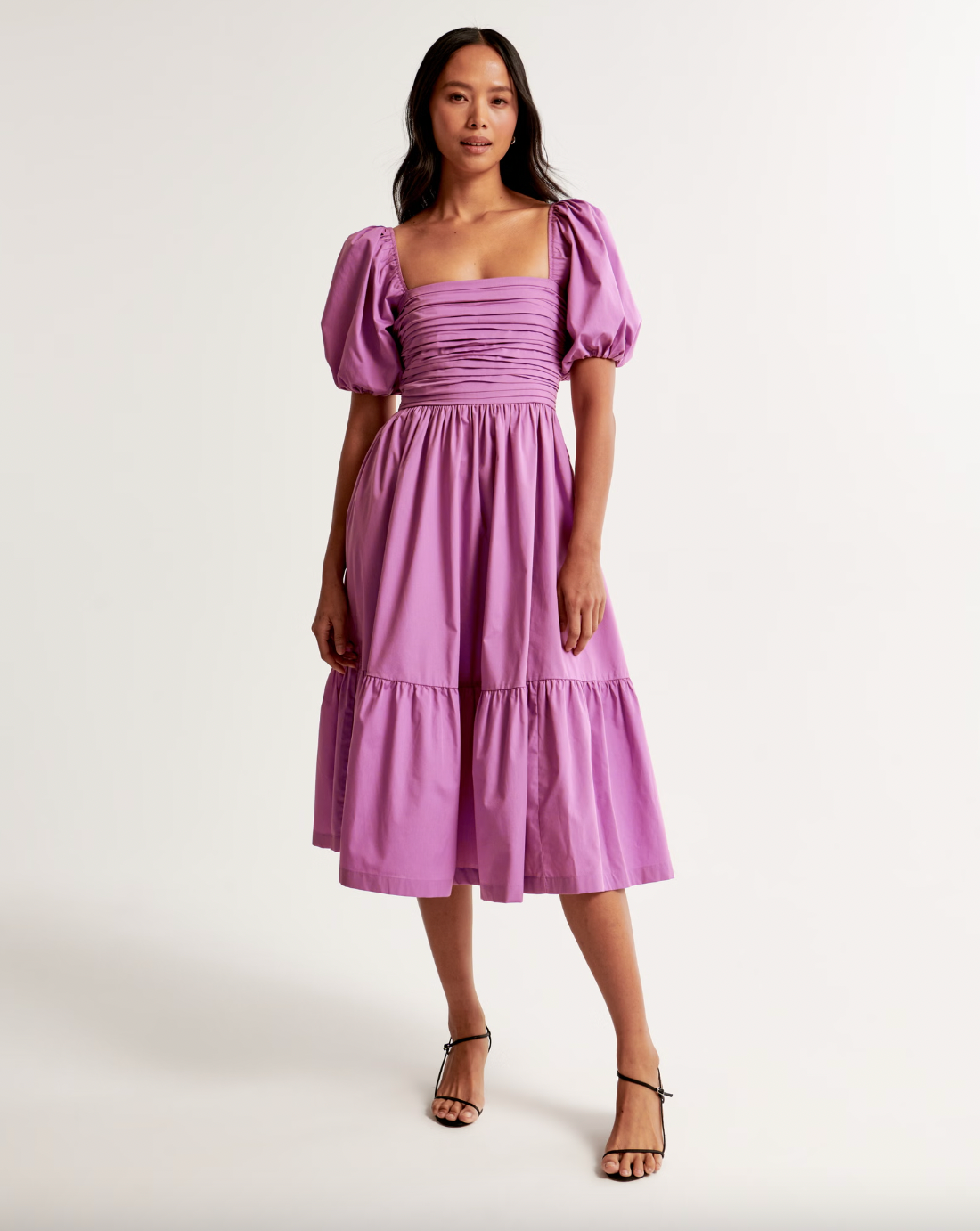 emerson poplin puff sleeve midi dress