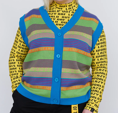 Rainbow cardigan sales lazy oaf