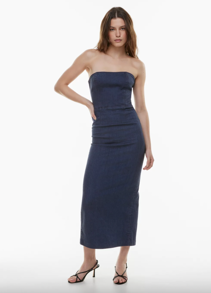 Flattering denim dress hot sale