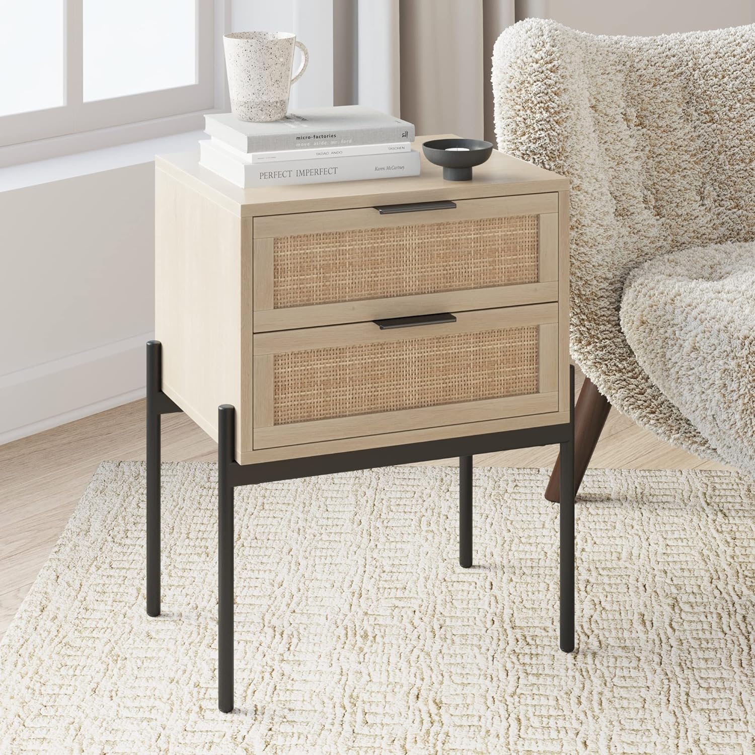 Opalhouse Tachuri Geometric Front Nightstand Brown 8211