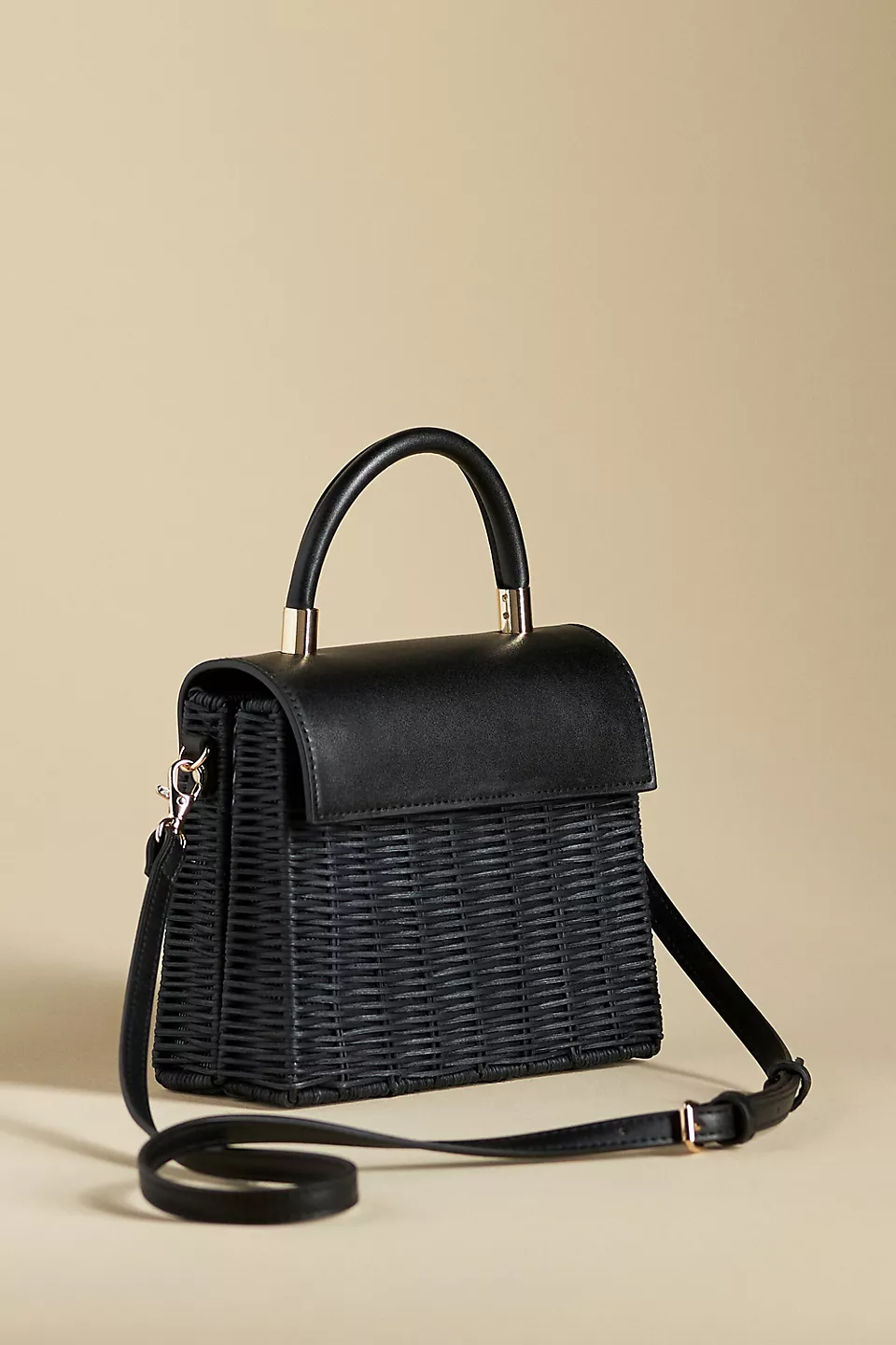 By Anthropologie + Wicker Top Handle Lady Bag