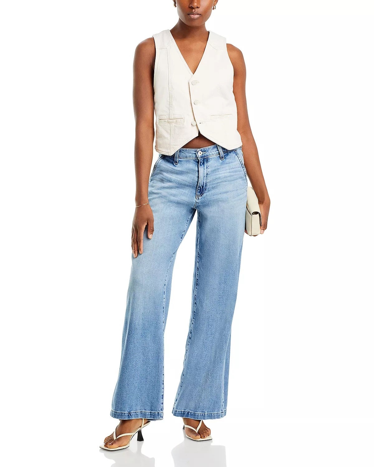 Flare For You Tall High Waisted Flared Leg Jeans in Light Blue