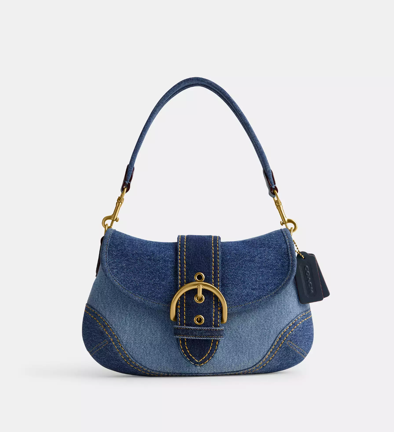 美品　Coach Denim Aacessory Porch Bag Coach + Soho Bag In Repurposed Denim