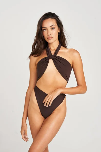 Aerie + Ribbed Tie Back One Piece Swimsuit