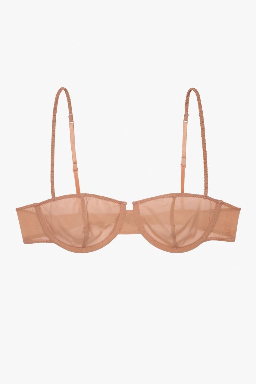 Women's Mesh Unlined Demi Bra - Auden Brown 34D 1 ct