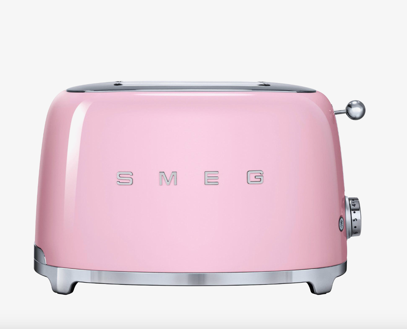 SMEG + Smeg 50’s Retro Style TSF01 2 Slice Toaster Pastel Pink