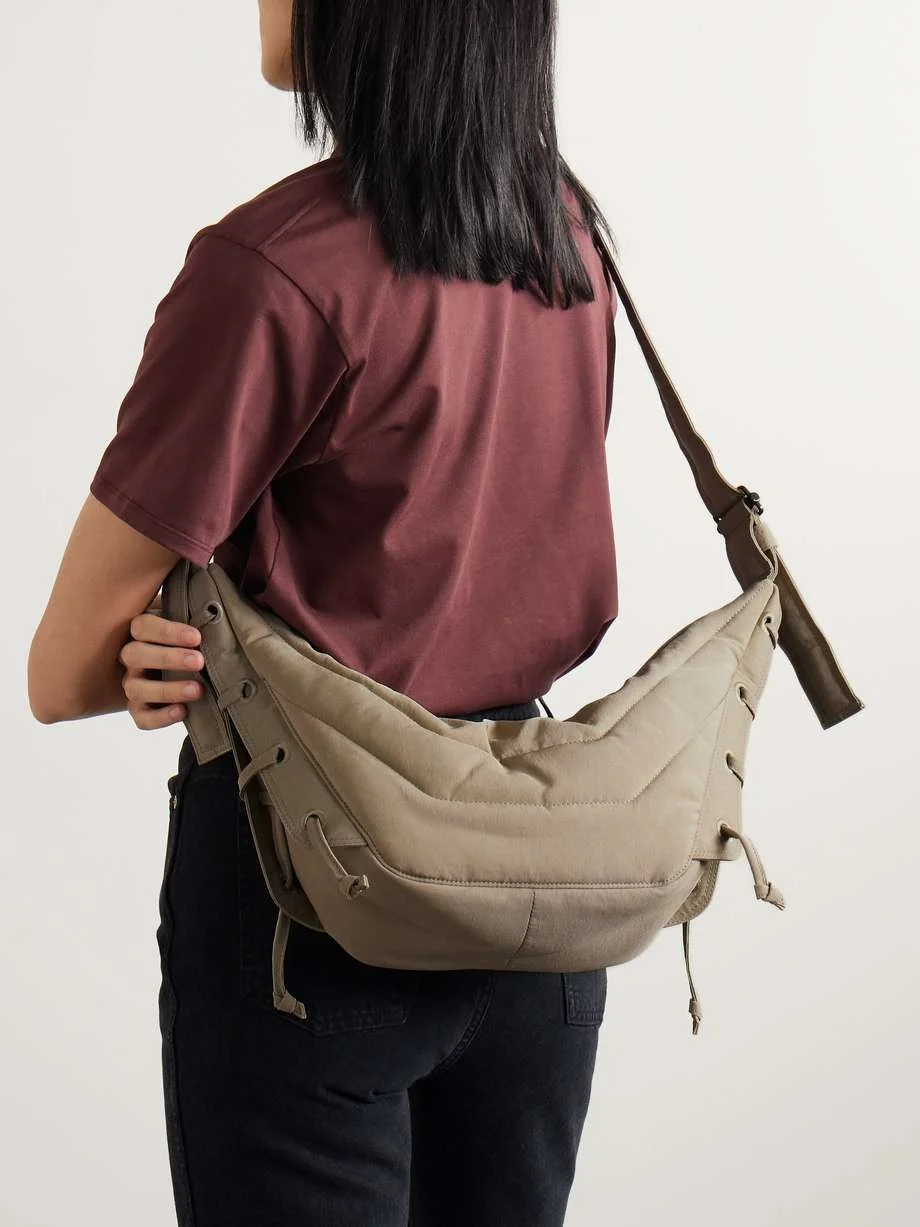 Lemaire + Soft Game Small Lace-Up Quilted Shoulder Bag Lemaire + Soft Game Small Lace-Up Quilted Shoulder Bag