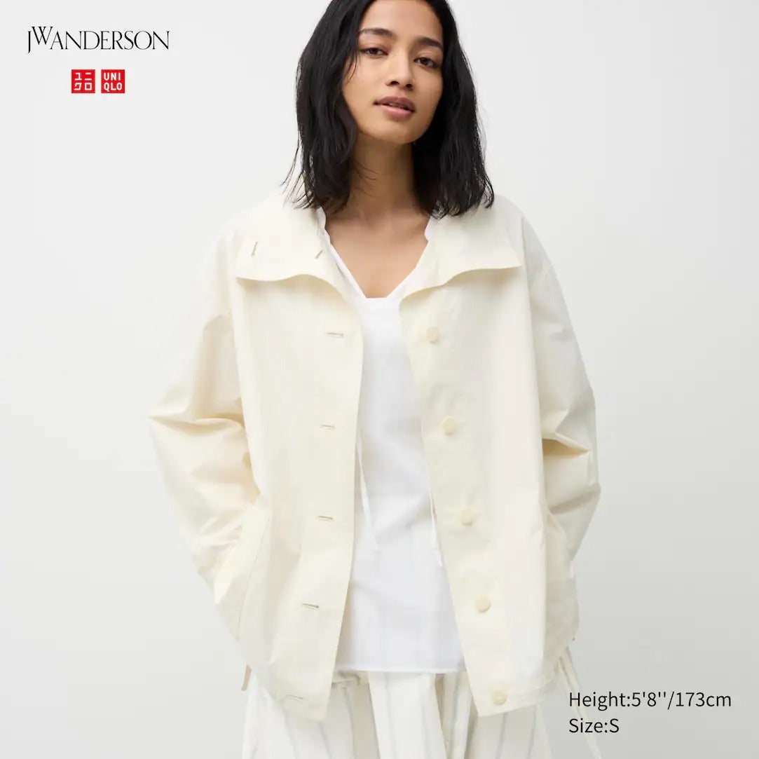 【110】JWANDERSON×UNIQLO JW Anderson X Uniqlo + Rayon Striped Long-Sleeve Long Shirt