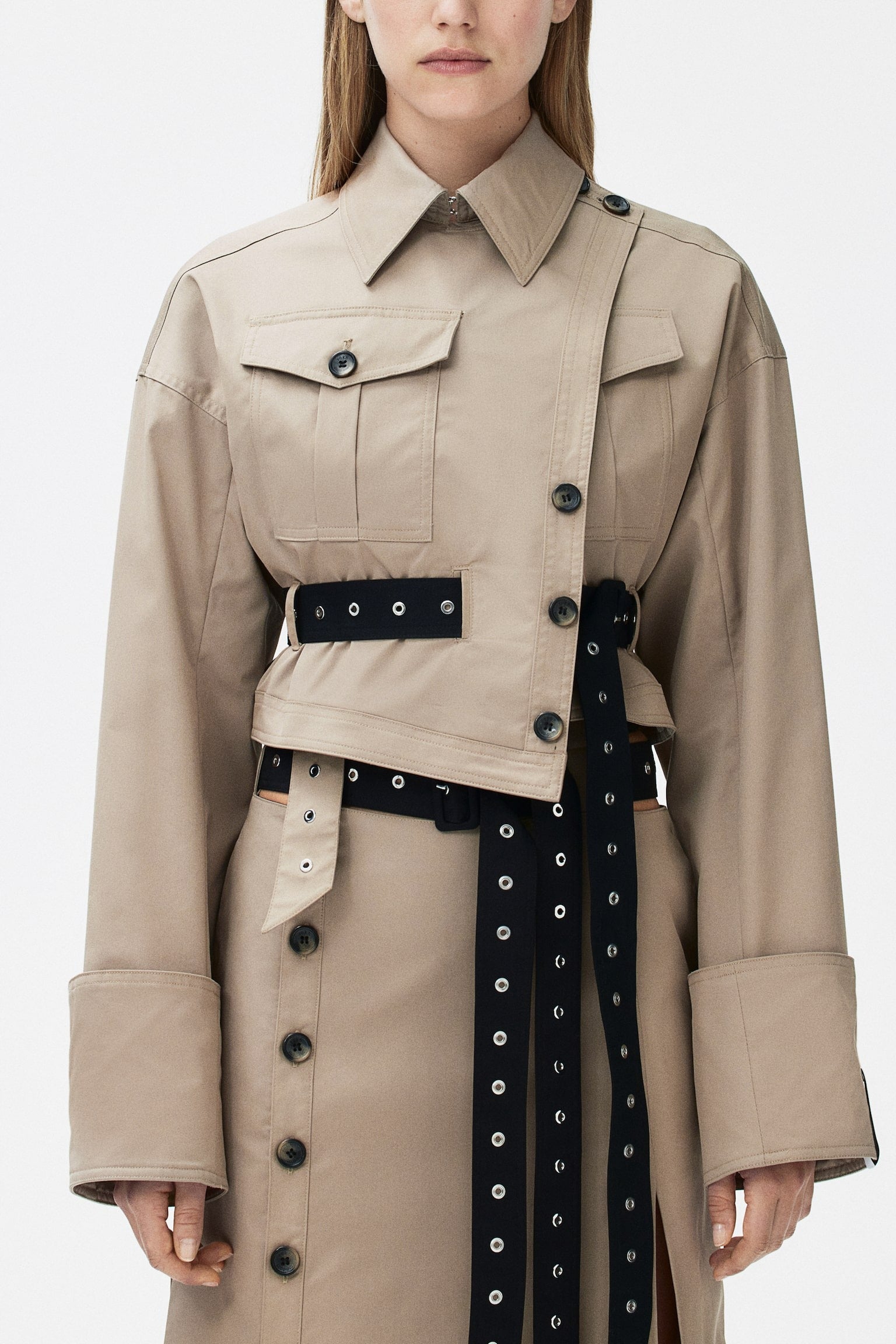 rokh チェーンベルトつき　ジャケット rokh チェーンベルトつきジャケット