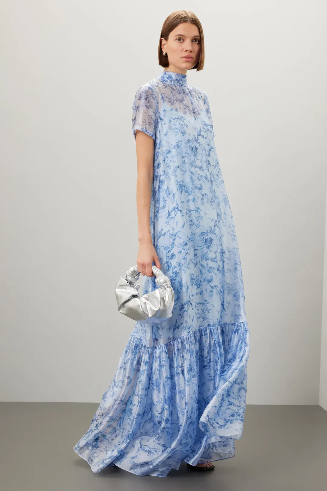 残り僅か!【STAUD】CALLUNA DRESS BLUE ROSE Staud + Calluna Gown