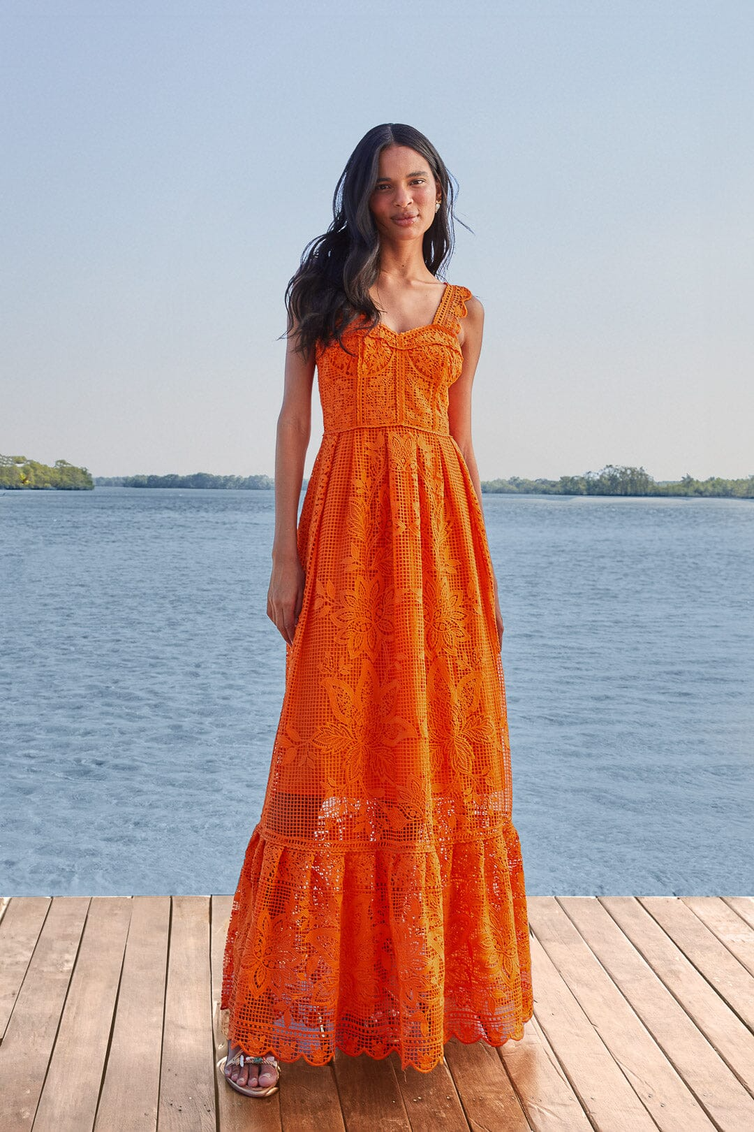 ワンピース Farm Rio Dress NWT Farm Rio One Shoulder Tropical Print Maxi Dress, Size L