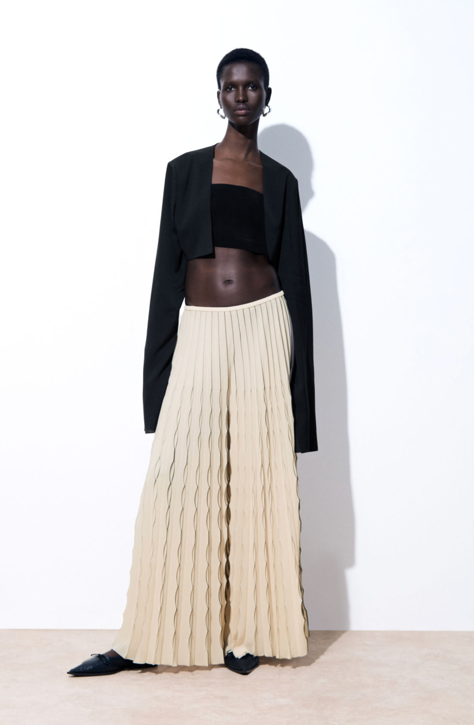 COS + The Silk-Blend Cropped Bolero Jacket