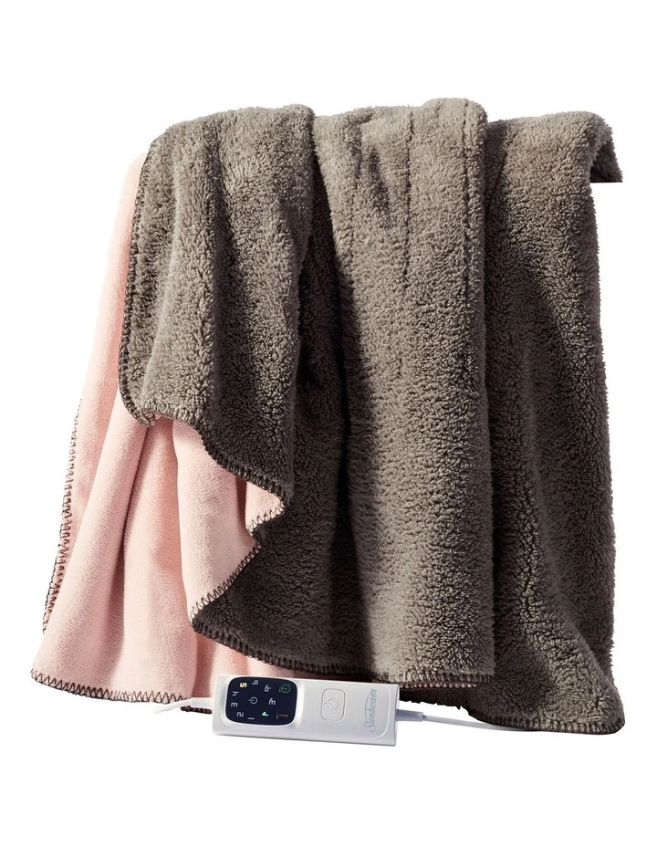 Sunbeam Reversible Sherpa Heated Throw