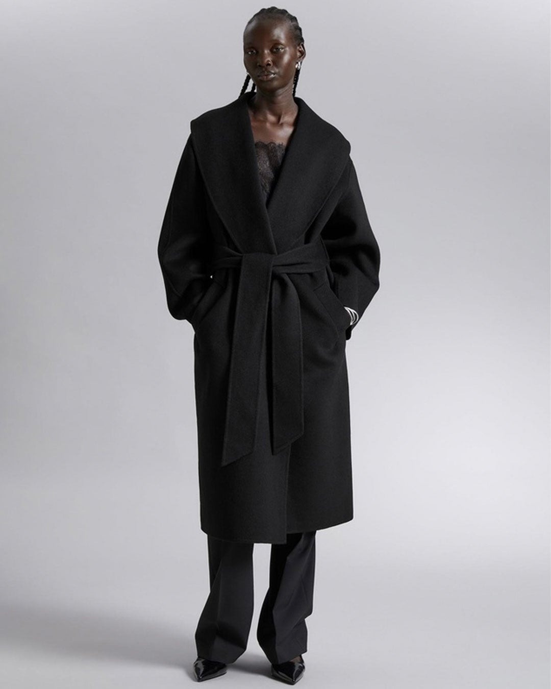 oversized shawl collar jacket