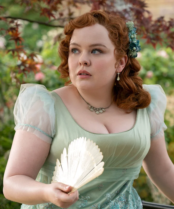 Nicola Coughlan as Penelope Featherington in Bridgerton (Credit: Netflix)