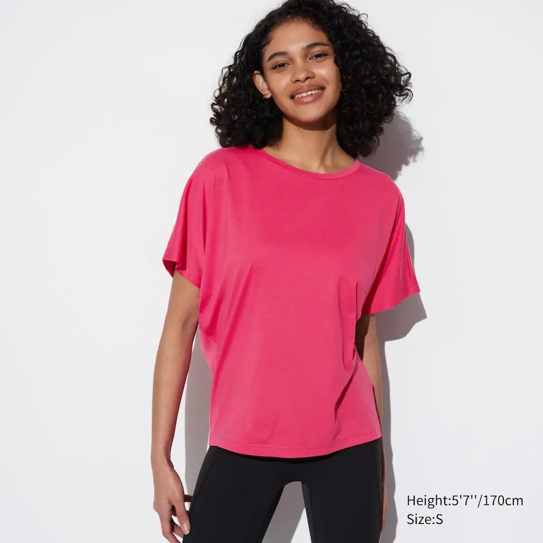 Uniqlo Airism Drape Short Sleeved T Shirt