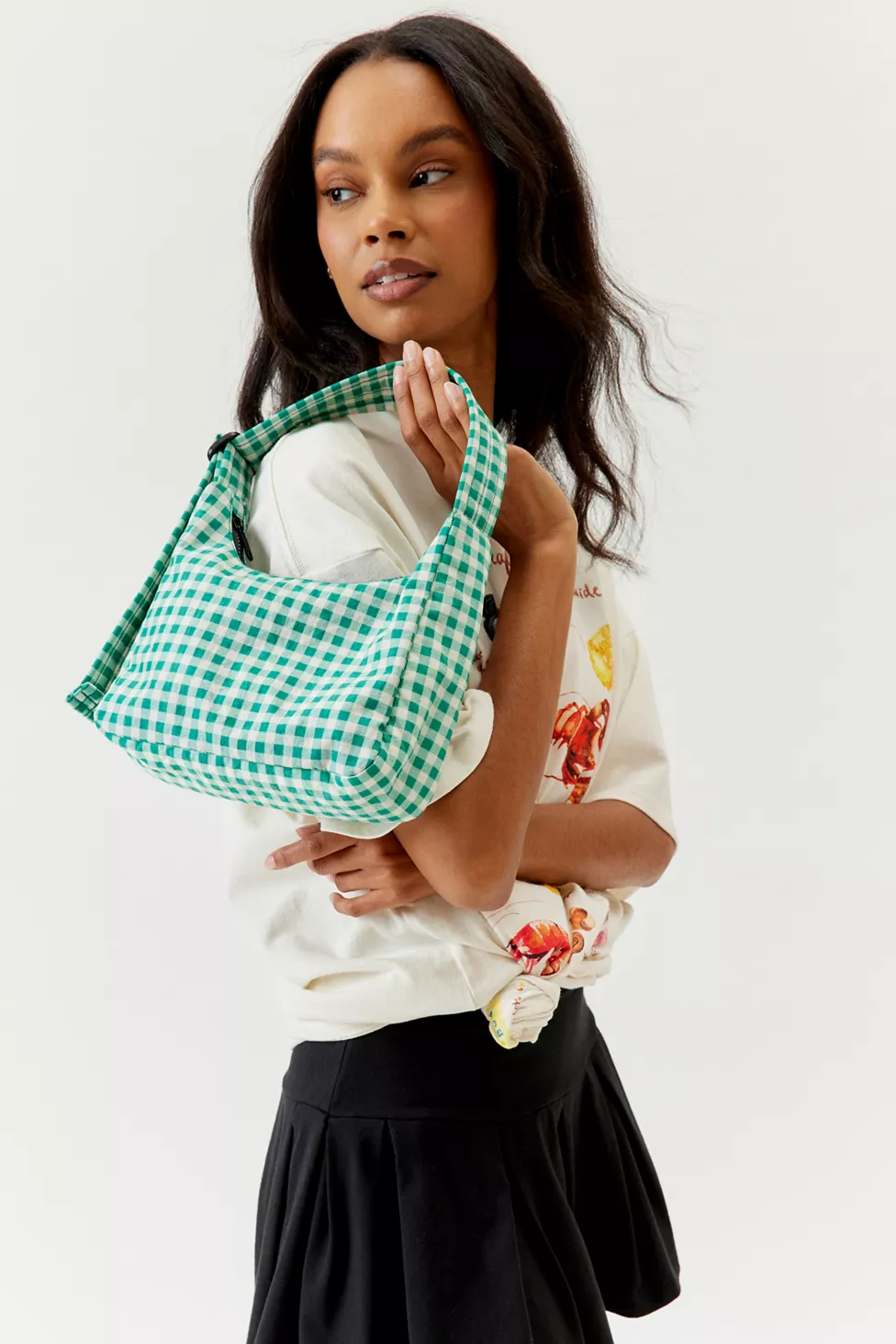 【mnem】Egg Nylon Shoulder Bag Baggu + Mini Recycled Nylon Shoulder Bag