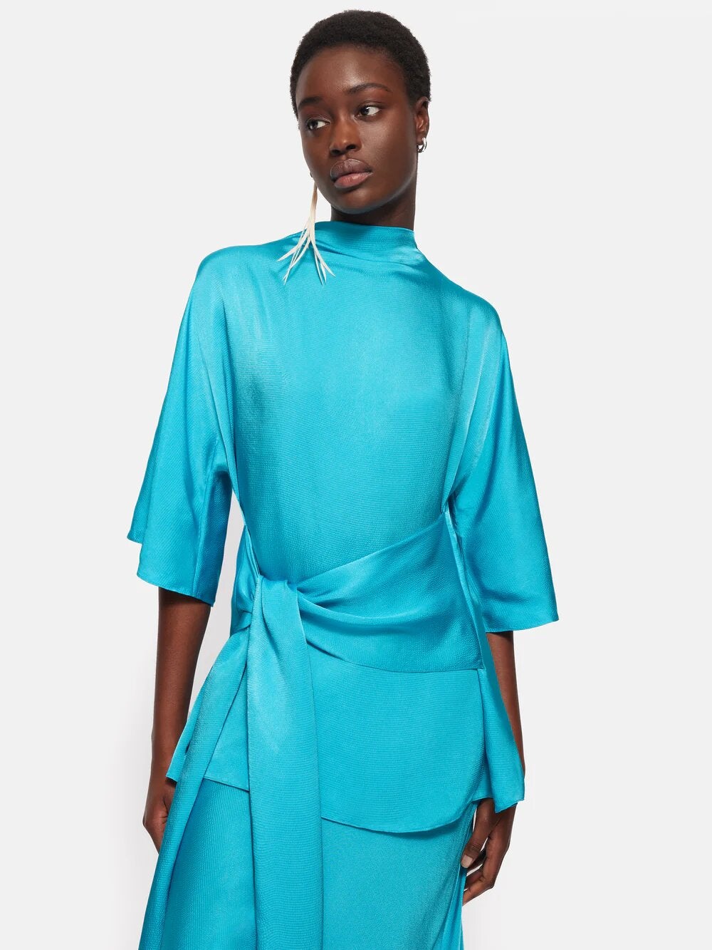 Hammered satin top top