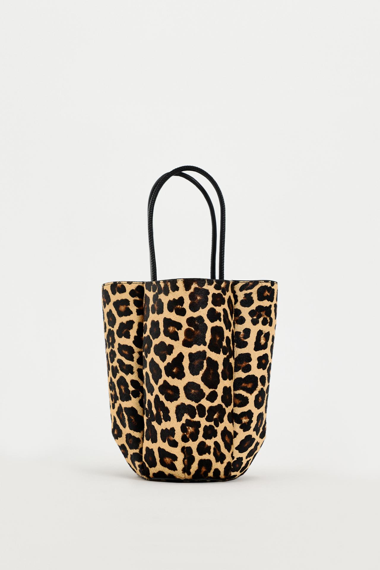 Estuche Animal Print Bolso Mini De Saco ZARA Con Estampado Animal