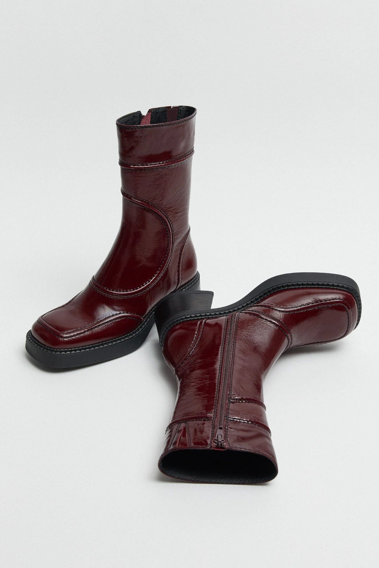 Miista Malene Burgundy Ankle Boots