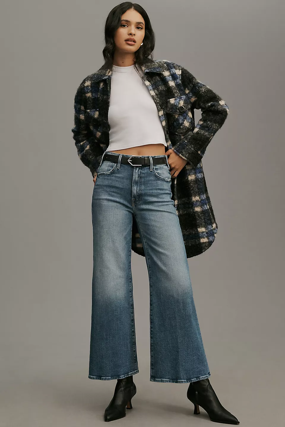 Mother plaid jeans sales