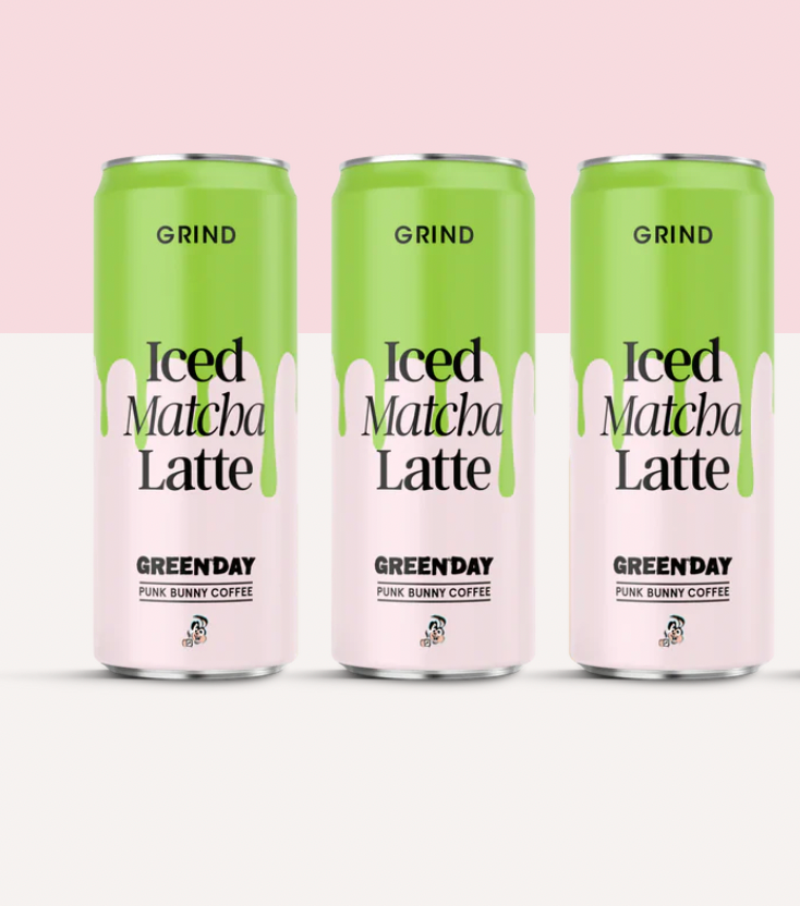 Grind + Grind x Green Day’s Punk Bunny Iced Matcha Latte