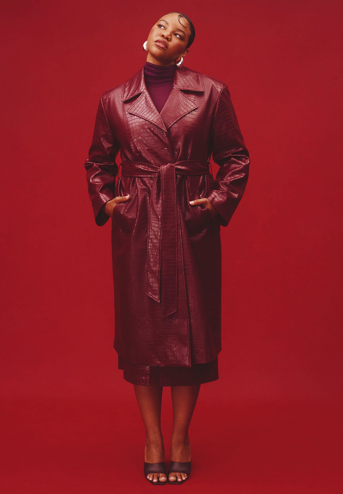 Croc trench coat hotsell