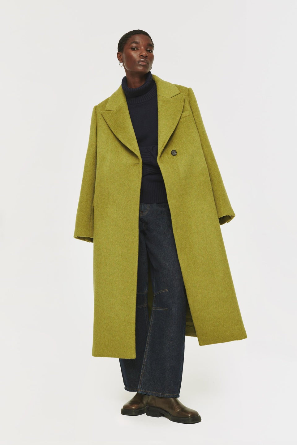 Bershka Long Houndstooth Coat