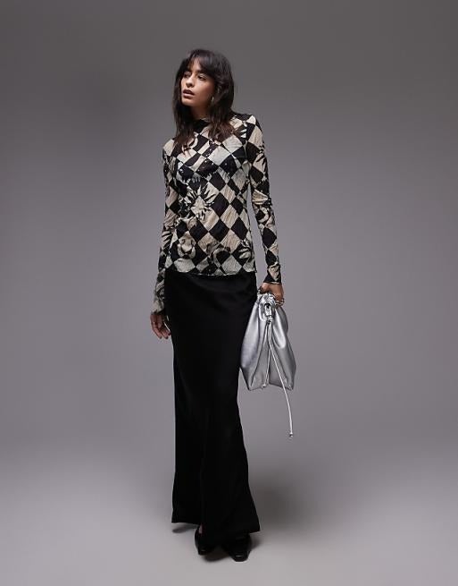 Topshop crop funnel neck sweater hotsell