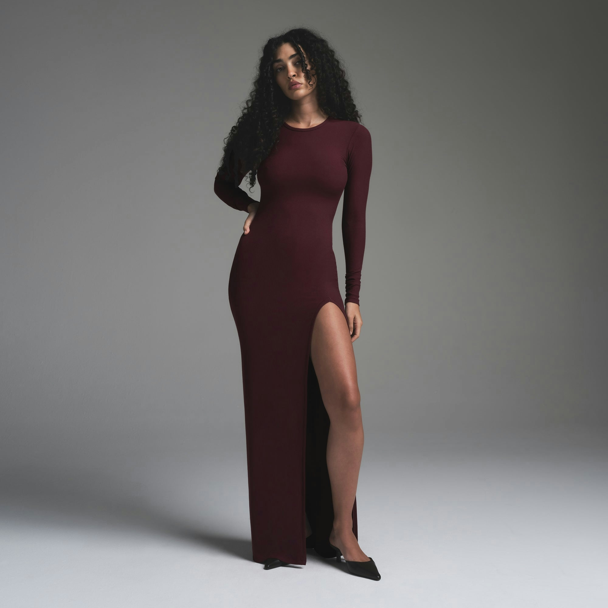 Skims + Long Sleeve Slit Dress Skims + Long Sleeve Slit Dress