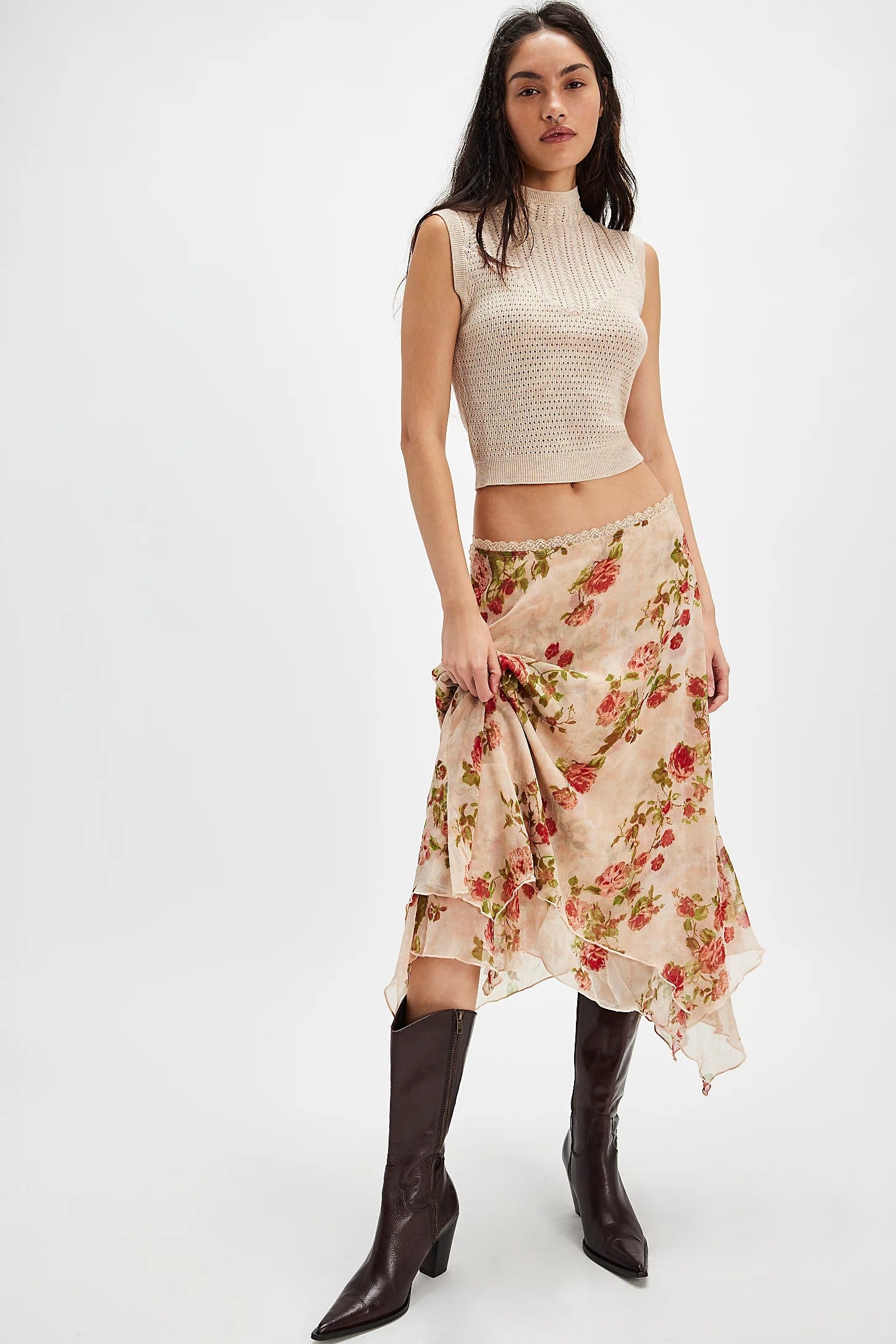 Billie the Label Copeland Silk Midi Skirt