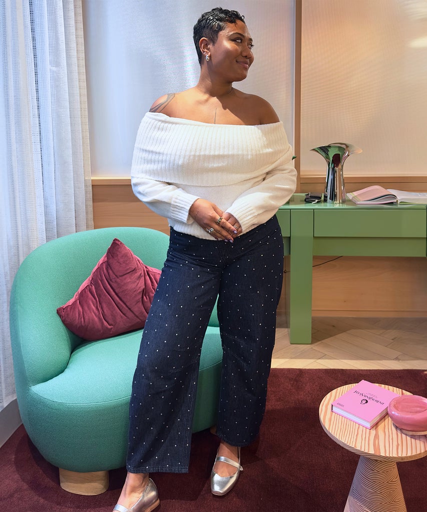 How To Style Sparkly Jeans, For The Holidays & Beyond