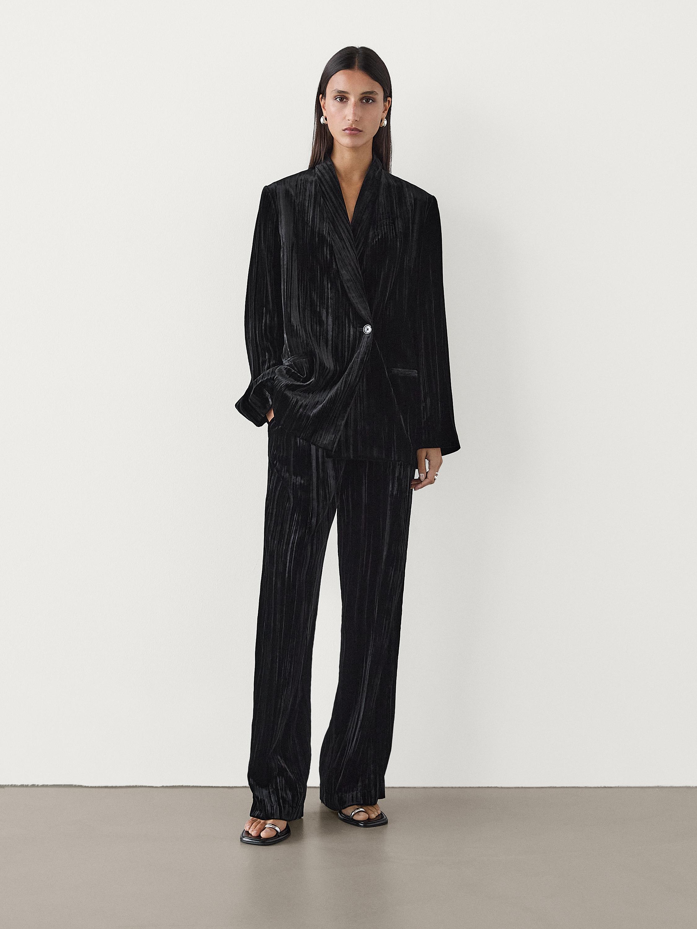 Blazer Outfit Massimo Dutti Green Velvet Blazer Massimo Dutti Has