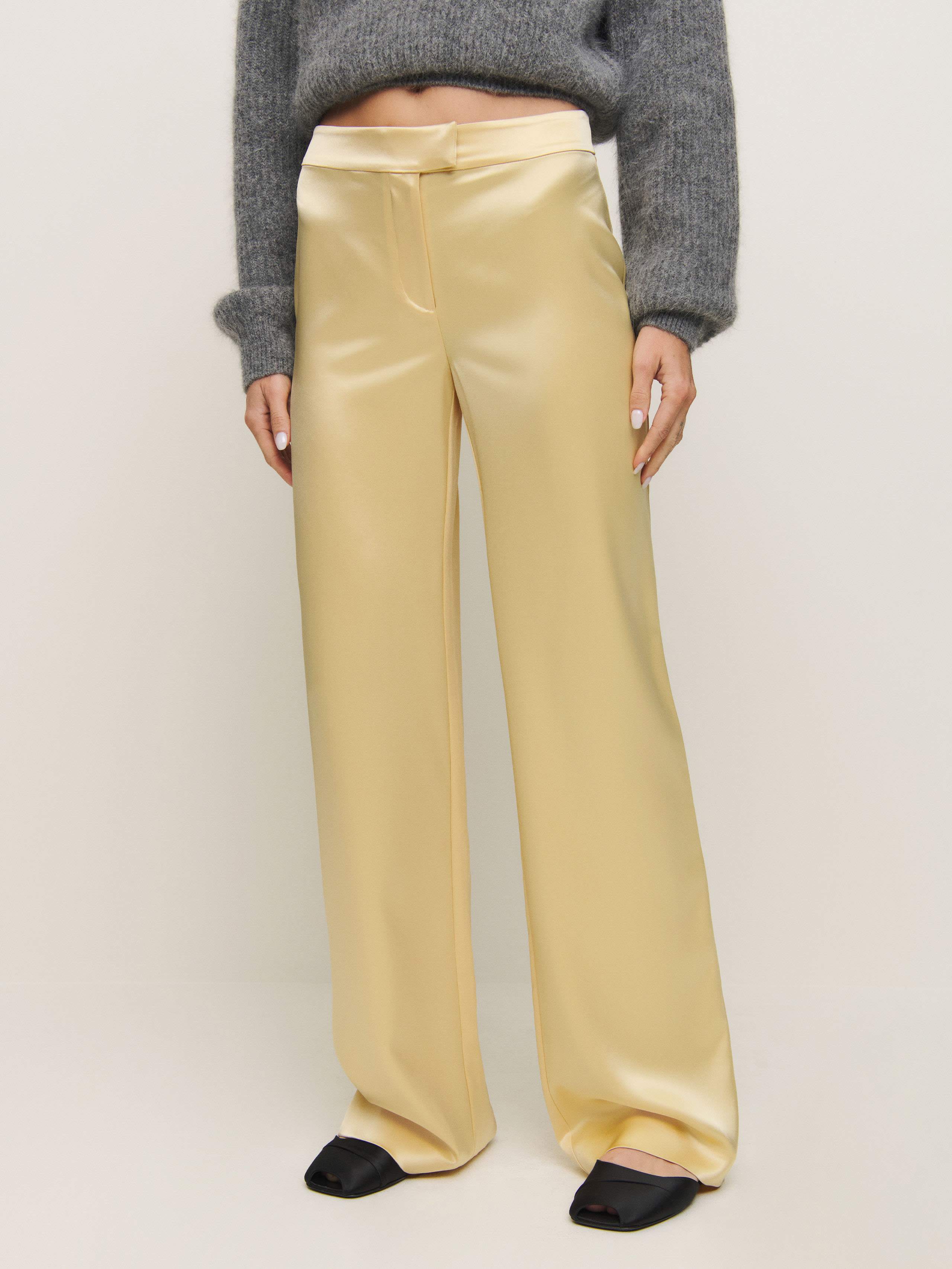 Reformation + Mimi Low Rise Satin Pant