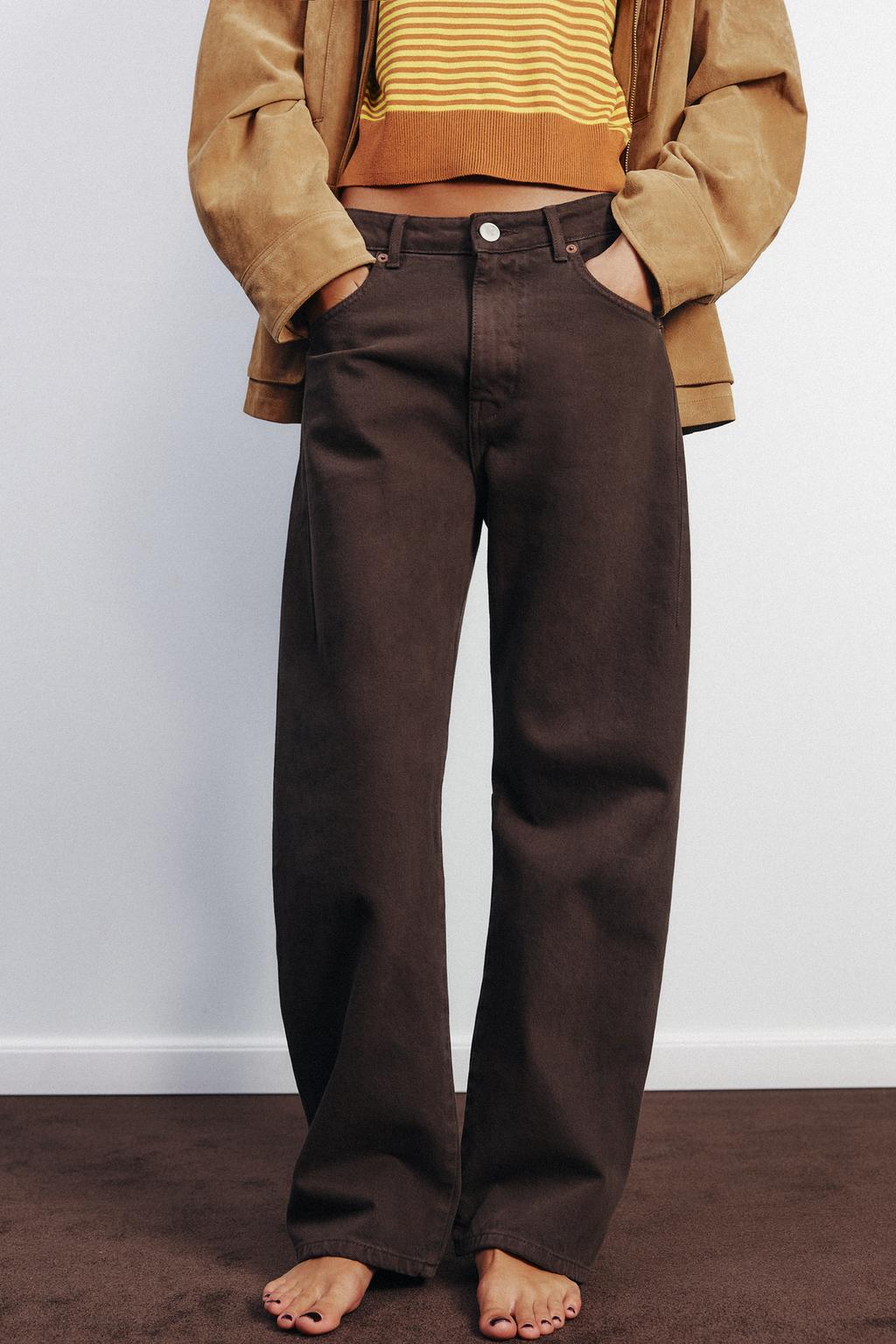 ZARA【NEW】WIDE-LEG TROUSERS WITH BELT LOOPS Zara + Mid-Rise Slouchy Belt Loop Jeans