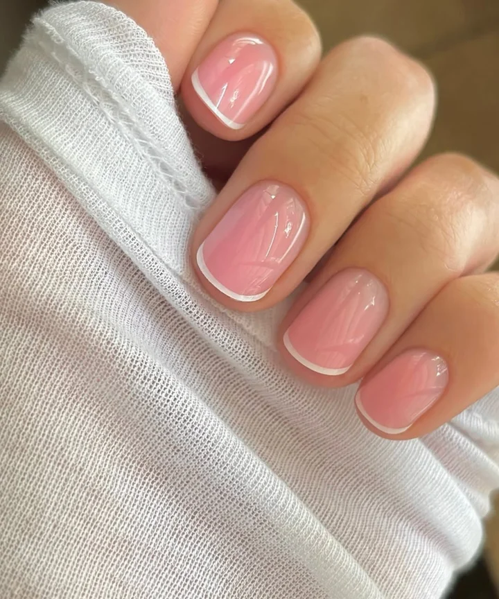 Elegant Simple Clear Gel Nails