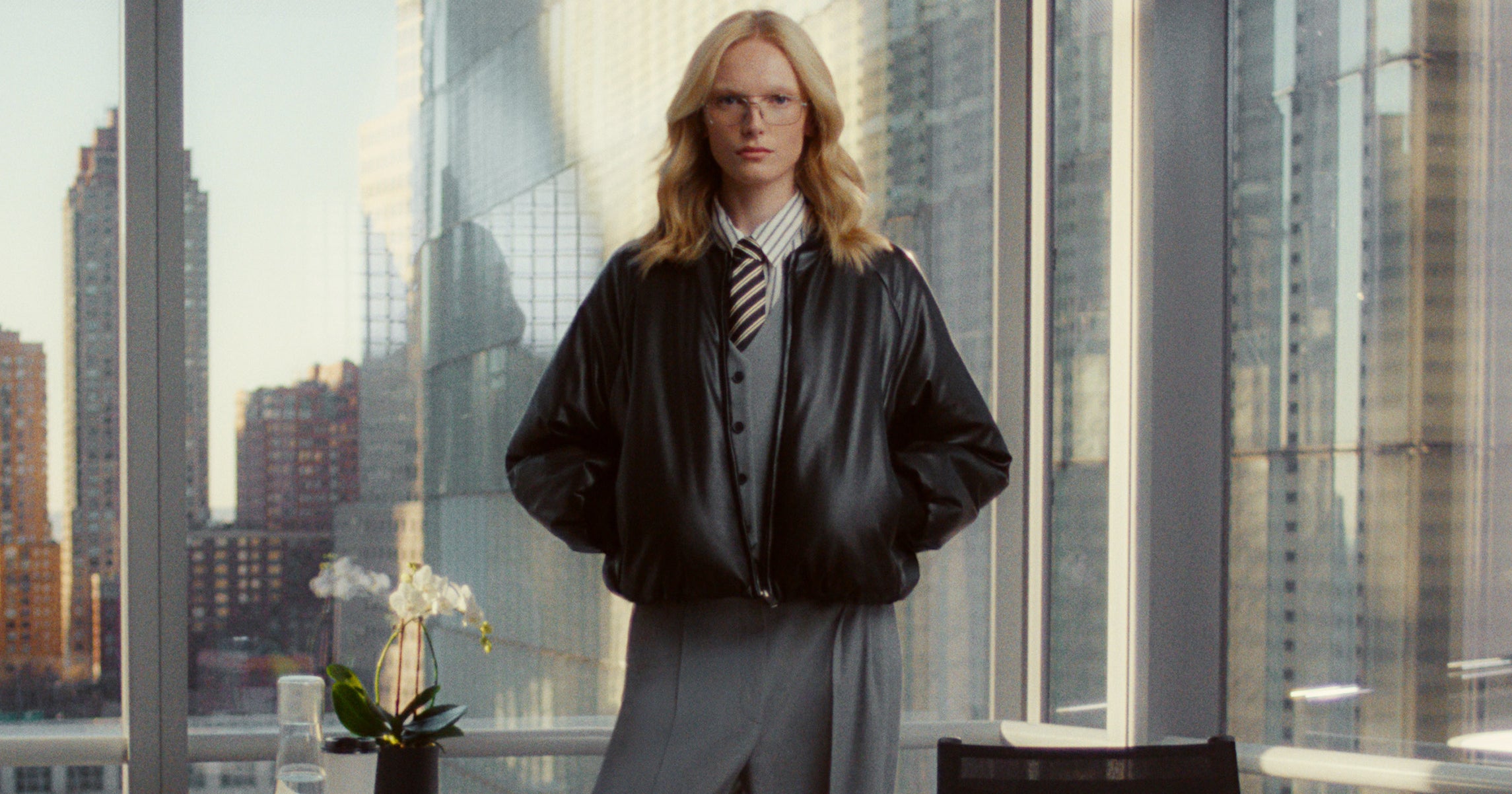 Alex Consani Is An Office Siren In Aritzia’s New Campaign