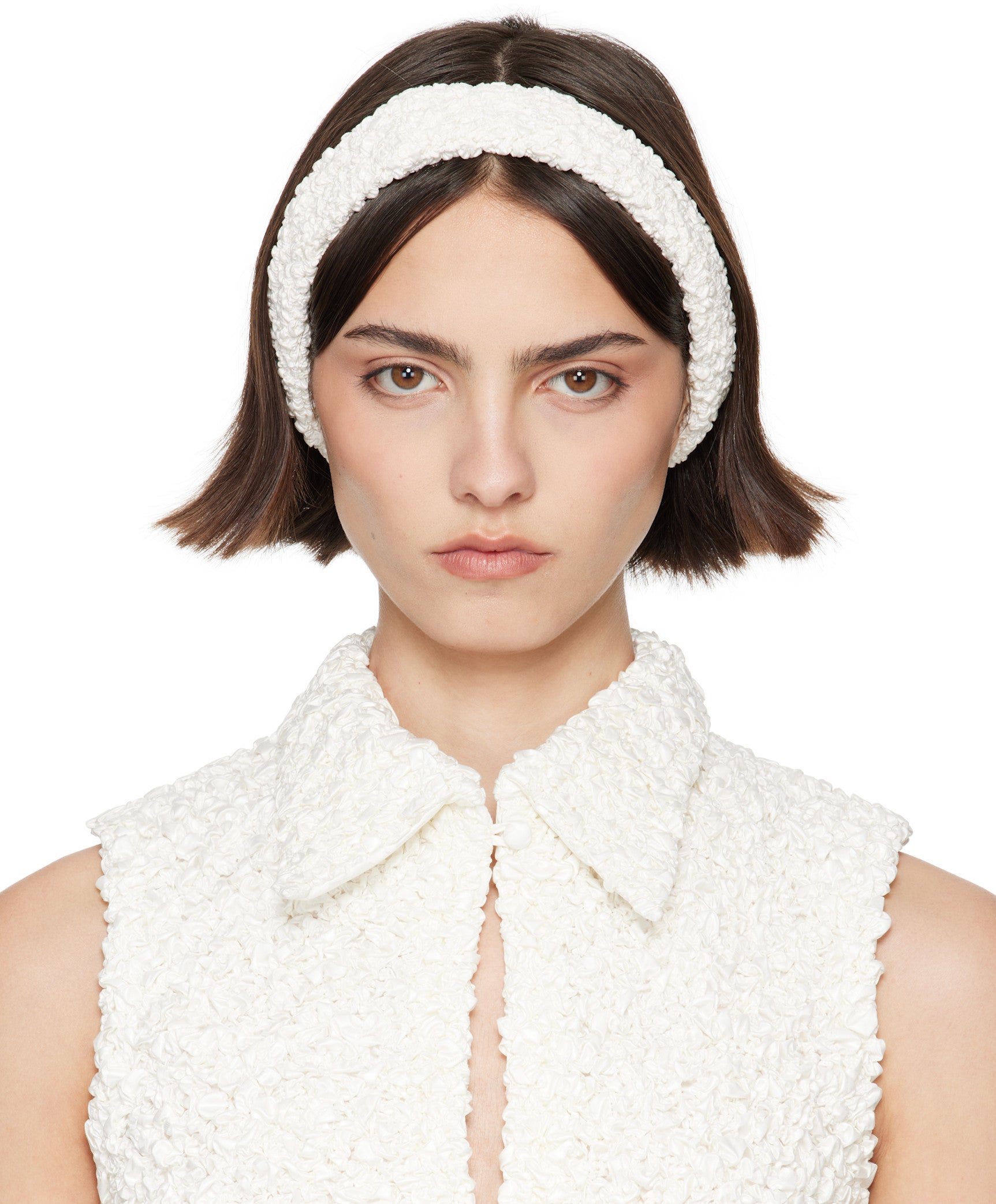 【FENDI】Brown silk FF-motif knot headband【ランク:Ａ】 Fendi Logo Silk-twill Headband in Brown | Lyst