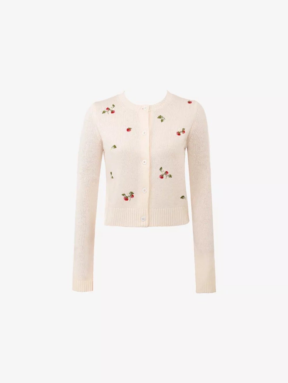 Tsumori Chisato Wool Cardigan Sweater Cream Pola Dot Button