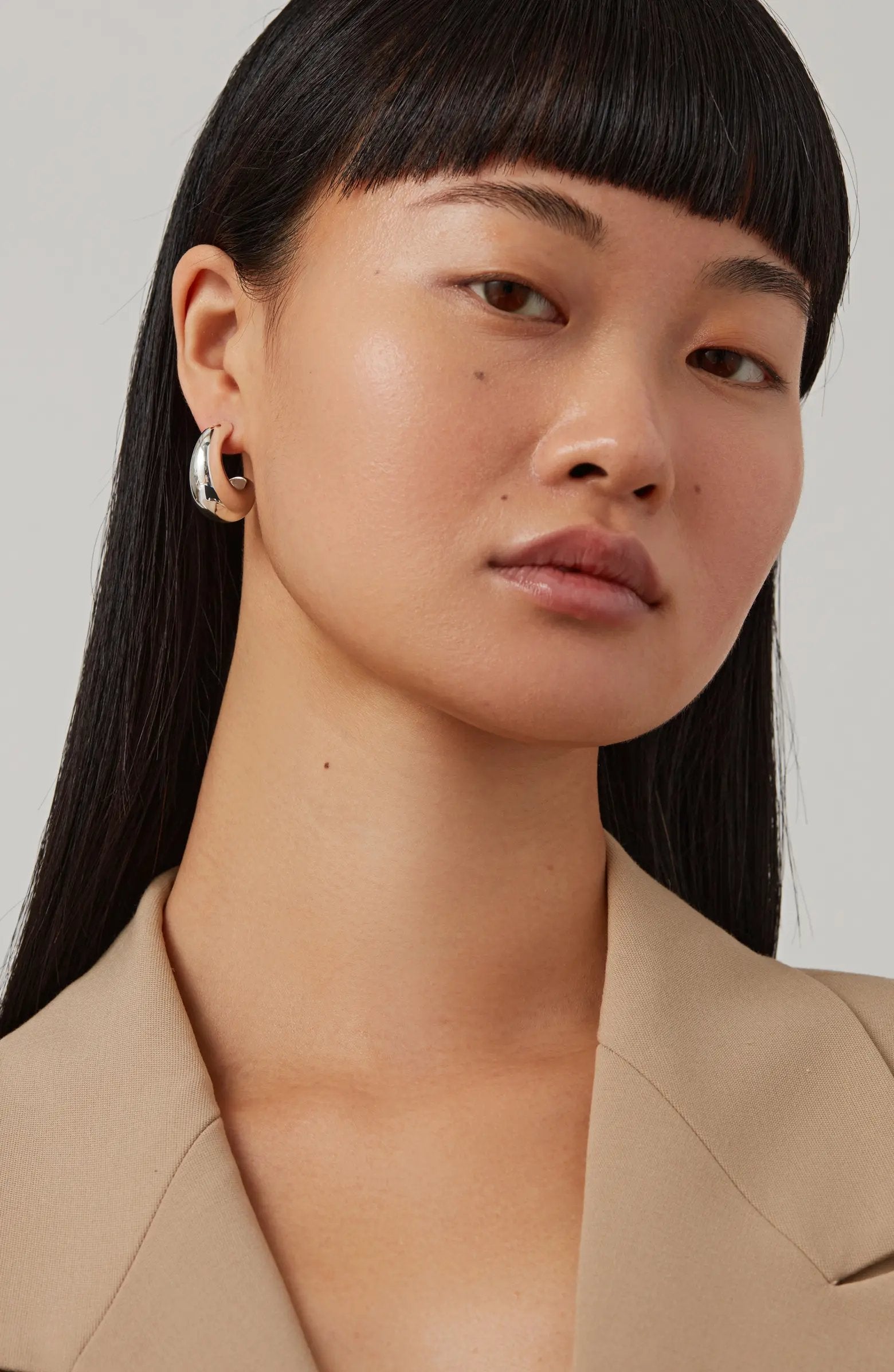 Missoma + Squiggle Chubby Two-Tone Enamel Hoop Earrings