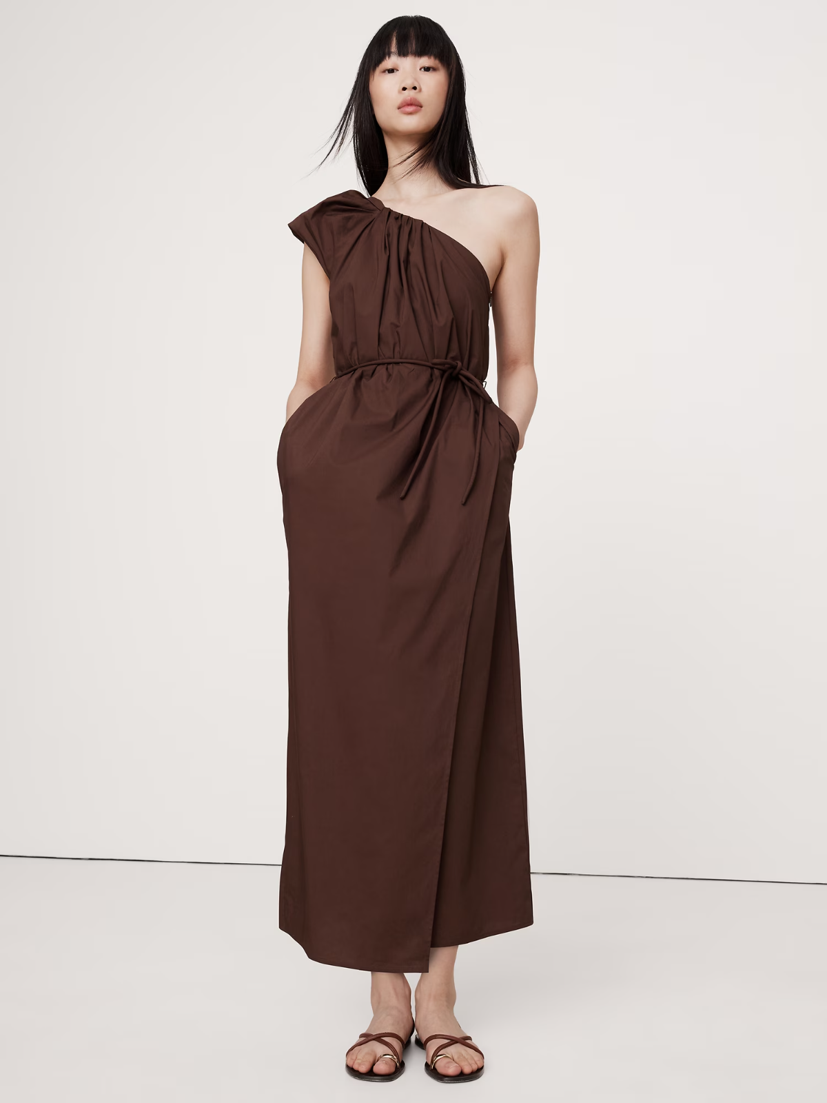 Banana Republic Silk Habotai Backless Maxi Dress