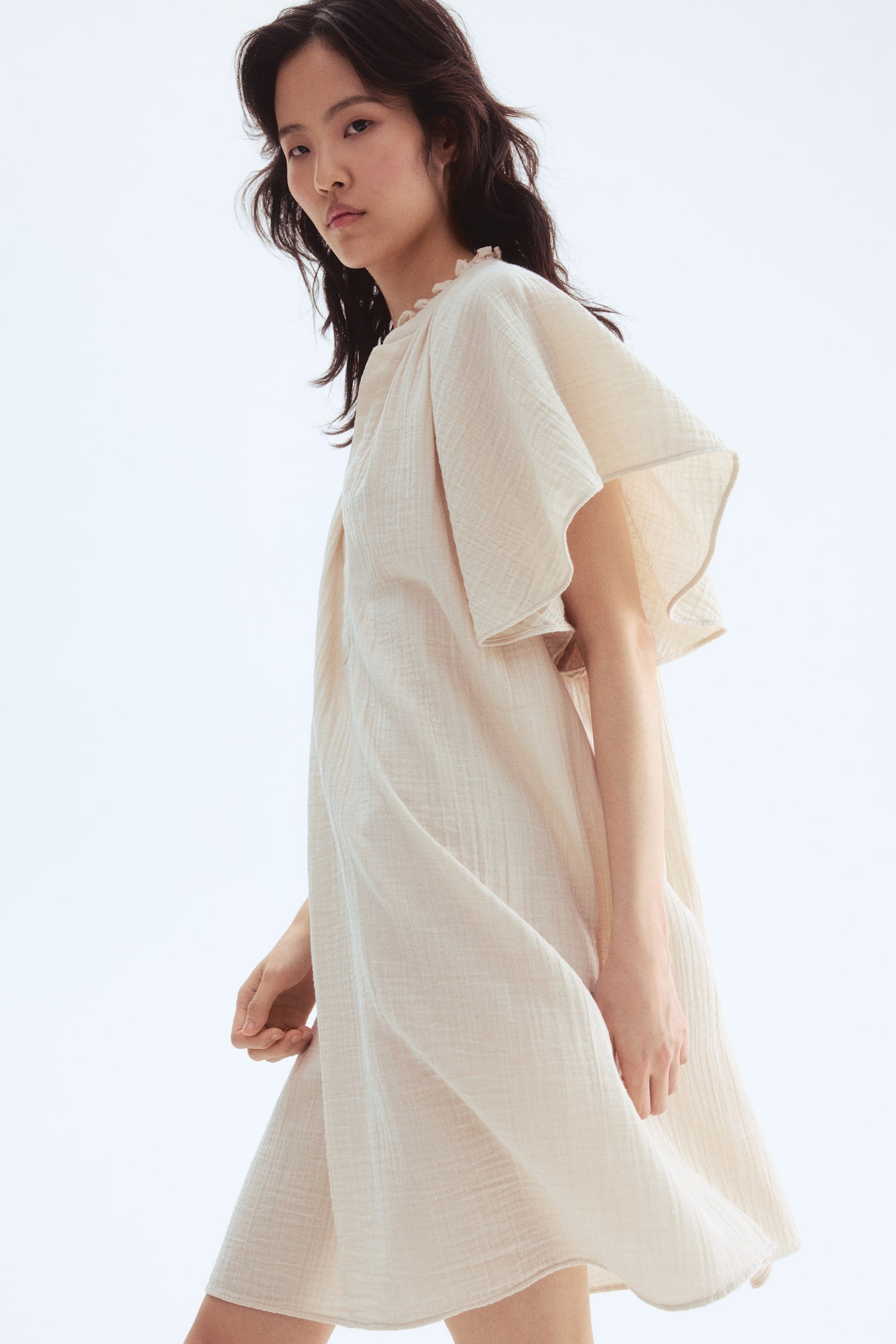 みんALEXACHUNG ALEXACHUNG + Ice Blue Mandarin Collar Dress