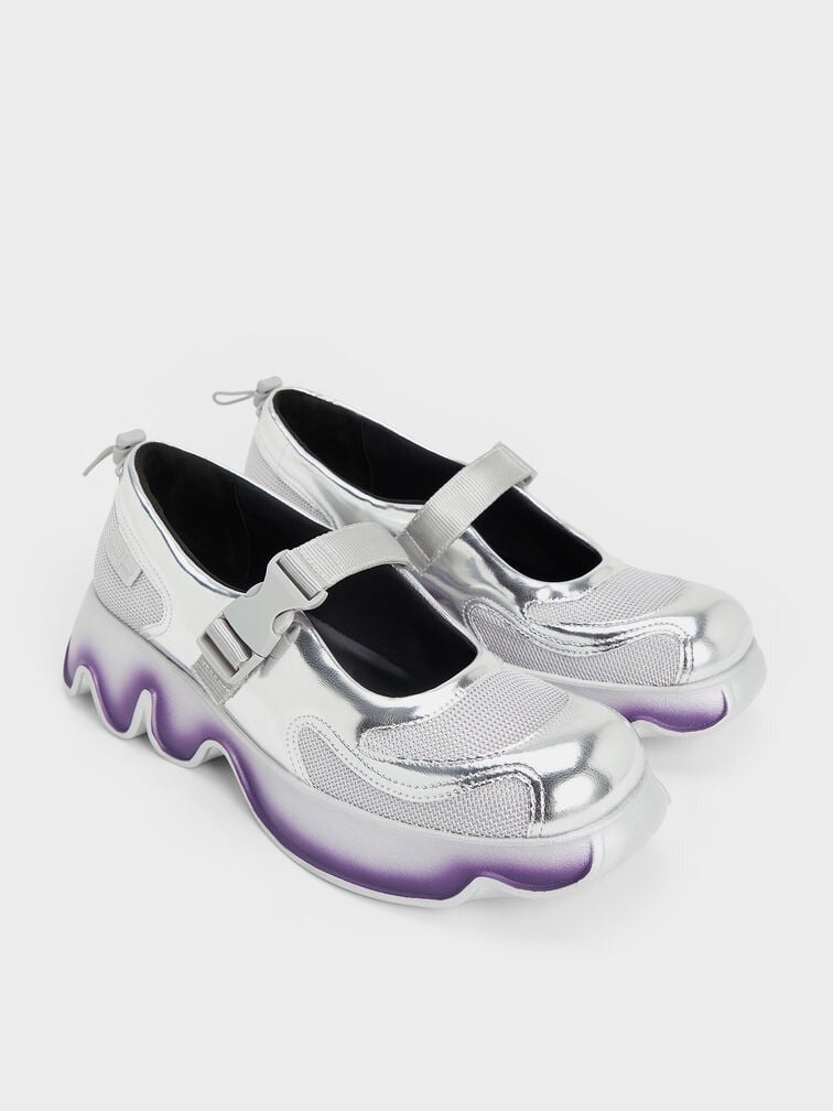 靴 CHARLES&KEITH Buckled Platform Penny Charles & Keith + Buckled Platform Penny Loafers –