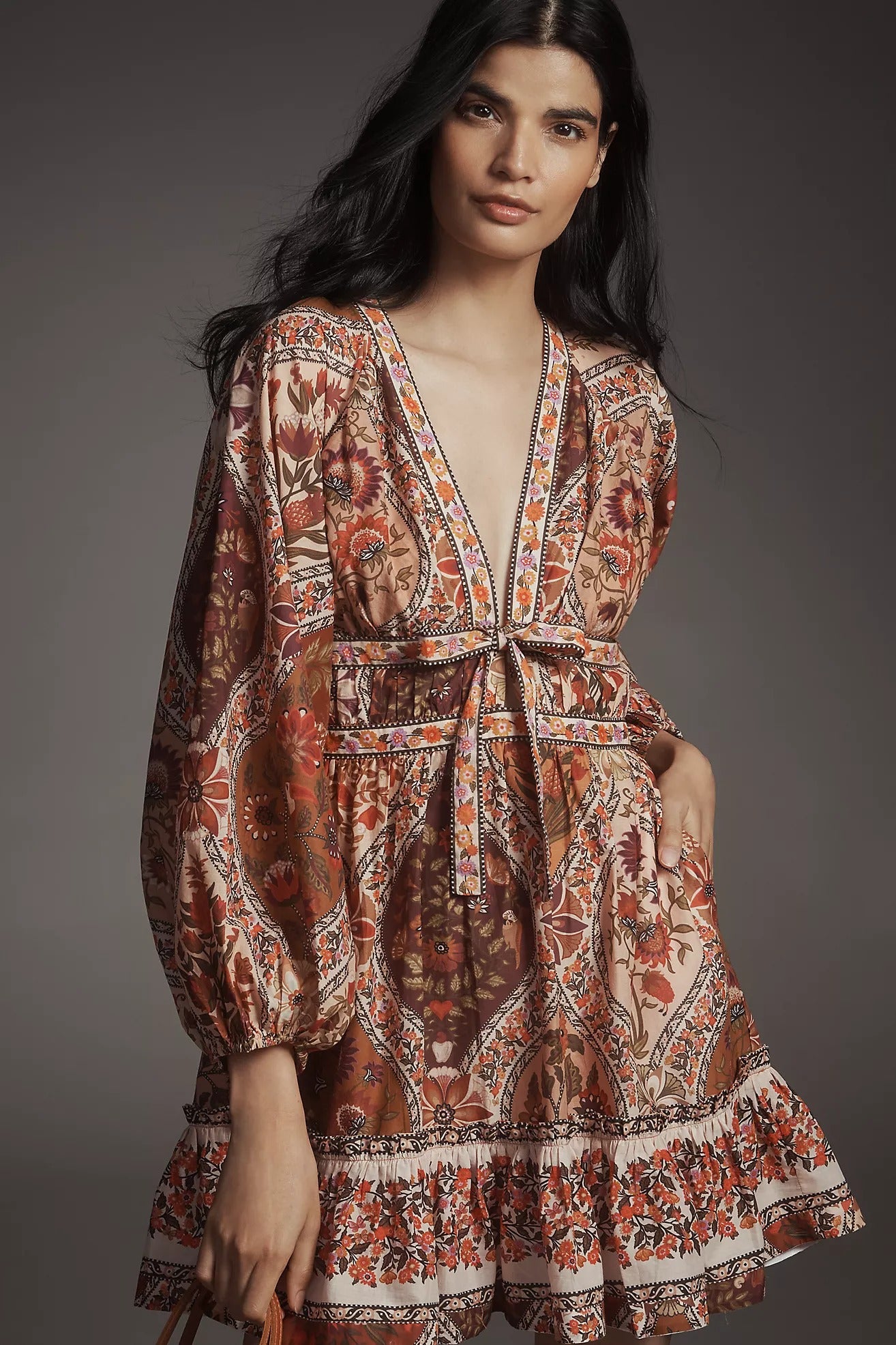 【GHOSPEL】Giana Jacquard Mini Dress(S) Ghospell + Giana Jacquard Mini Dress