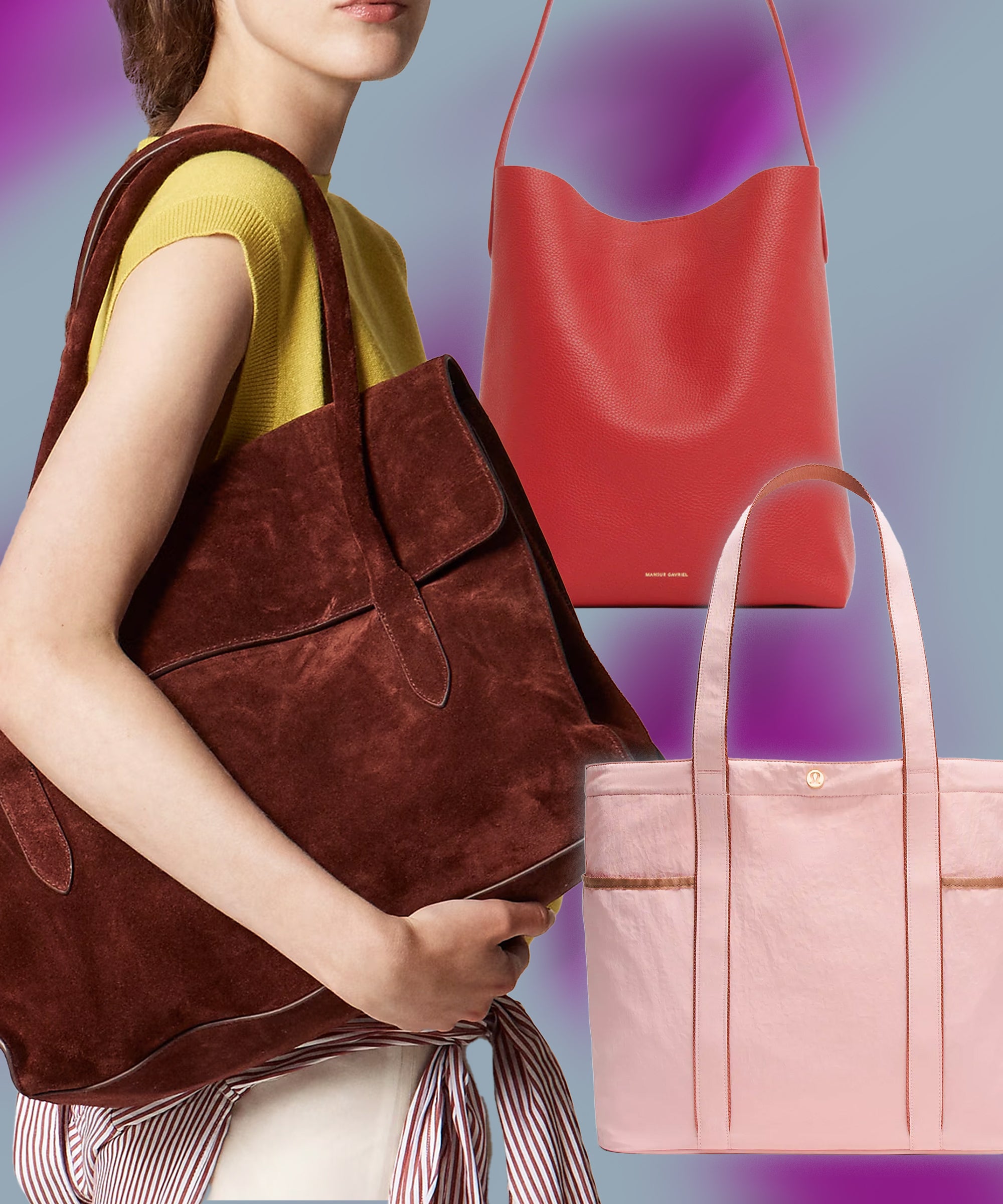 ★TOUT Y EST★ Multi-square tote bag medium AGTB136704 50052 TOUT Y EST EN
