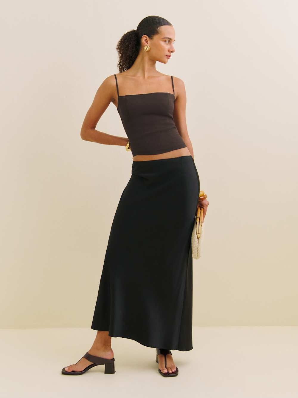 Zara + Nylon Balloon Midi Skirt