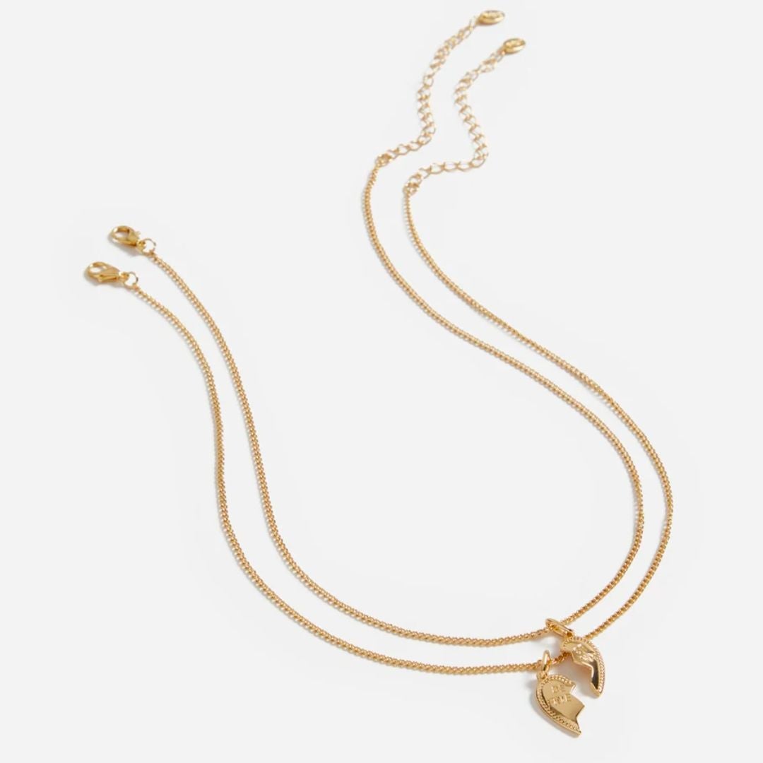 Oak and Luna + Inez Initial Heart Necklace with Diamond