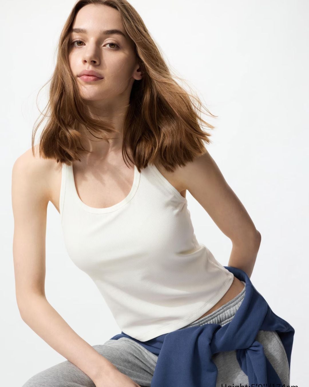 Uniqlo High Rise Cigarette Jeans in Blue