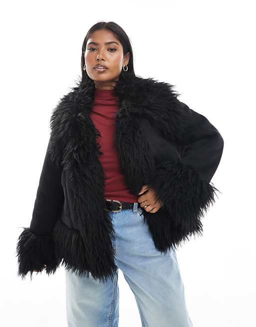 Zara + Faux Leather Cropped Jacket
